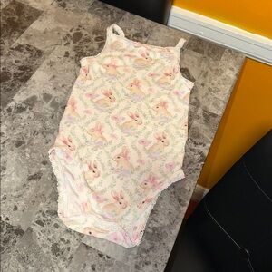 Posh Peanut Pastel Bunny Print Bodysuit water baby Easter